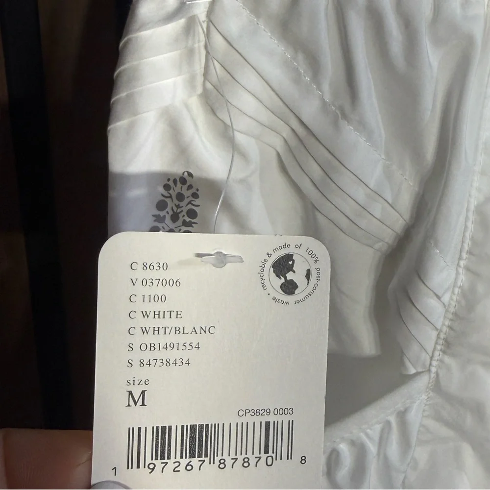 White Cross-Back Top and‎ Layered Skirt Set Sz M